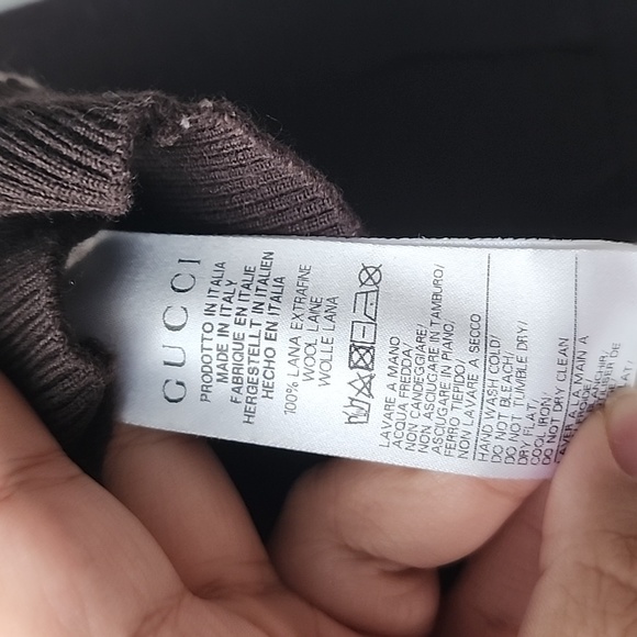 Gucci Houndstooth Stripe Wool Knit Sweater - Picture 6 of 7